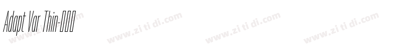 Adapt Var Thin字体转换